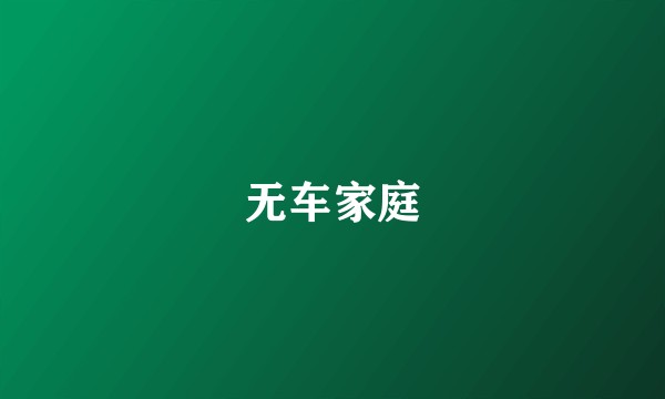 无车家庭