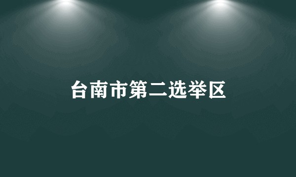 台南市第二选举区