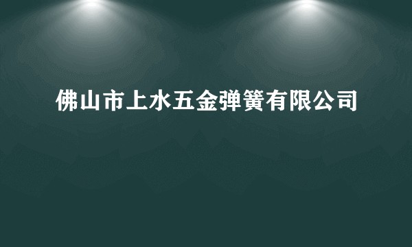 佛山市上水五金弹簧有限公司