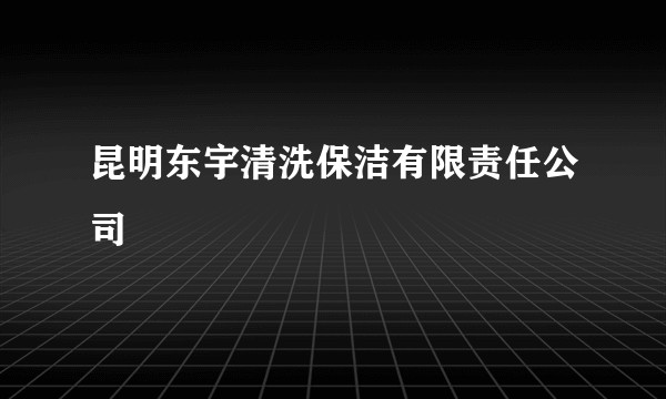 昆明东宇清洗保洁有限责任公司