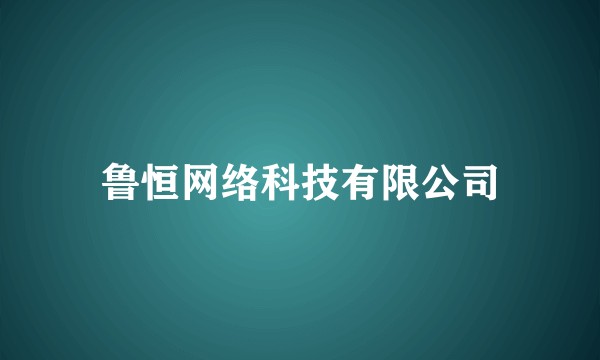 鲁恒网络科技有限公司