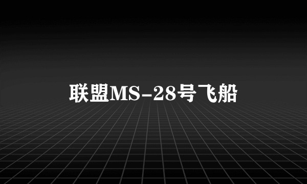 联盟MS-28号飞船