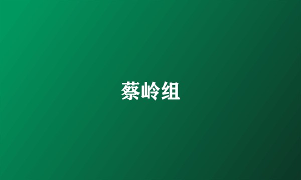蔡岭组