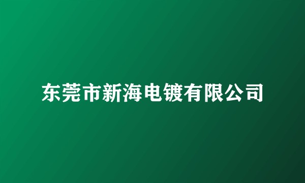 东莞市新海电镀有限公司