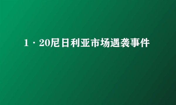 1·20尼日利亚市场遇袭事件