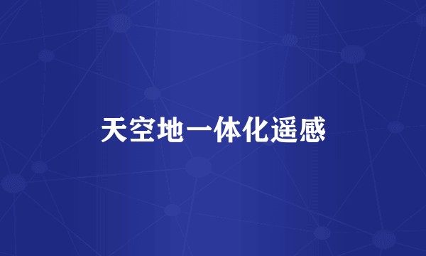 天空地一体化遥感