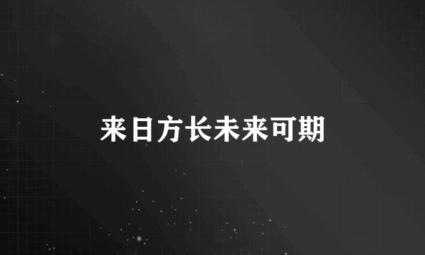 来日方长未来可期