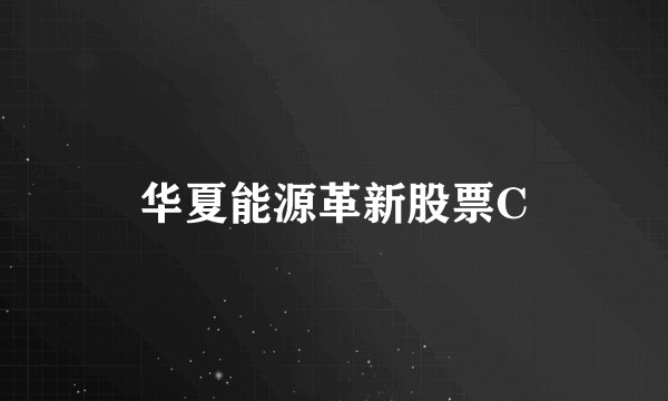 华夏能源革新股票C