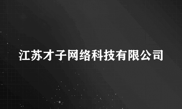 江苏才子网络科技有限公司