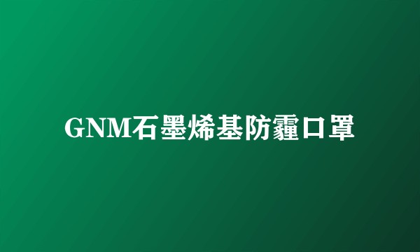 GNM石墨烯基防霾口罩