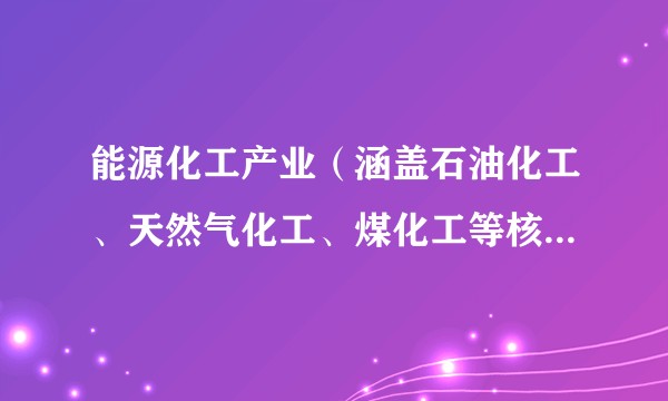 能源化工产业（涵盖石油化工、天然气化工、煤化工等核心领域的产业）