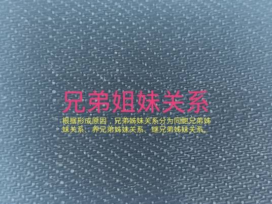 兄弟姐妹关系