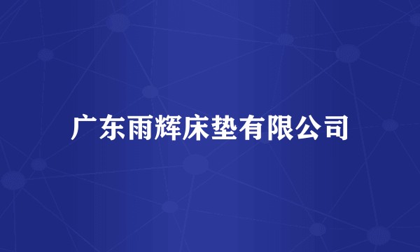 广东雨辉床垫有限公司