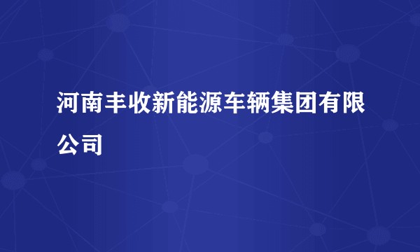 河南丰收新能源车辆集团有限公司