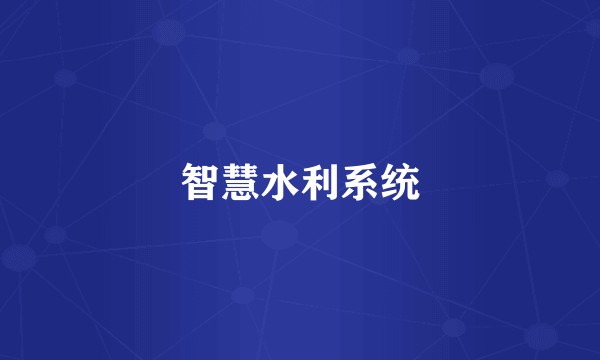 智慧水利系统