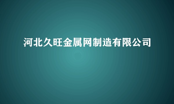 河北久旺金属网制造有限公司