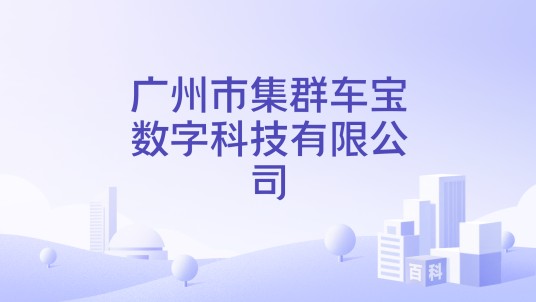 广州市集群车宝数字科技有限公司