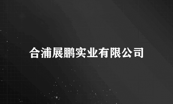 合浦展鹏实业有限公司