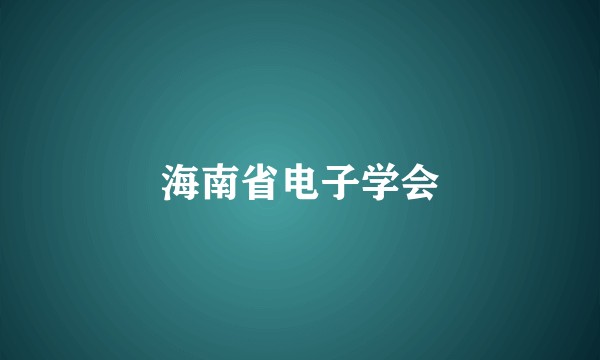 海南省电子学会
