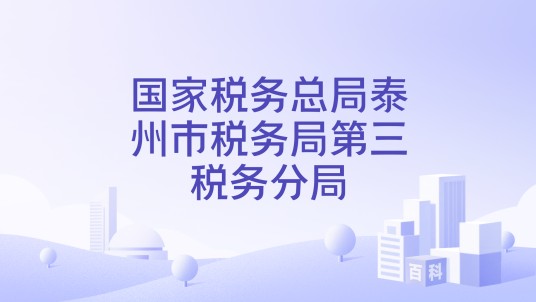 国家税务总局泰州市税务局第三税务分局