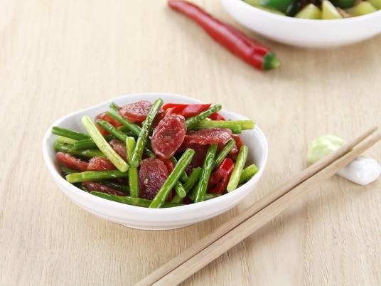 青蒜炒腊肠