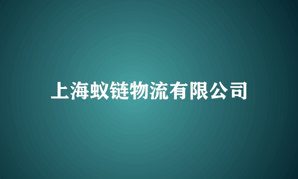 上海蚁链物流有限公司