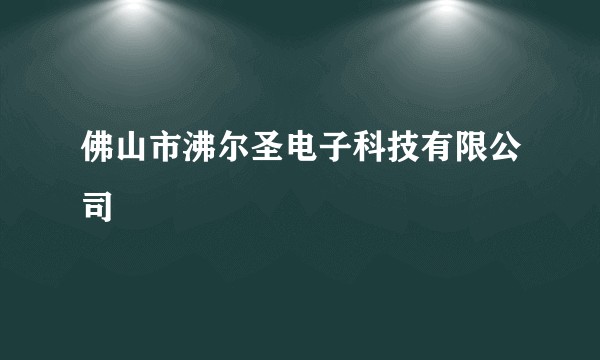佛山市沸尔圣电子科技有限公司