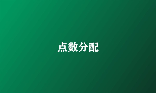 点数分配