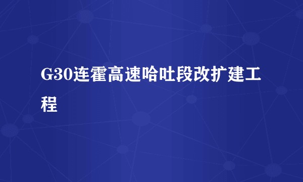 G30连霍高速哈吐段改扩建工程