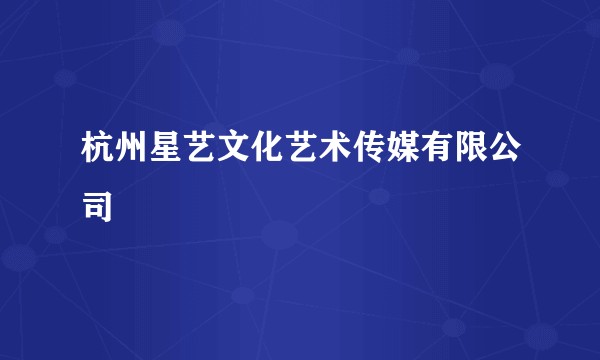 杭州星艺文化艺术传媒有限公司