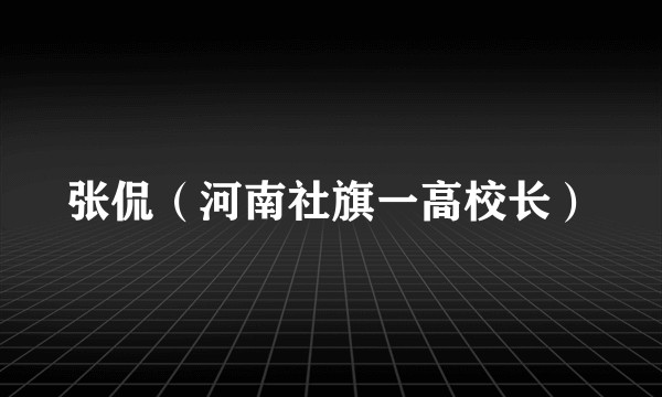 张侃（河南社旗一高校长）