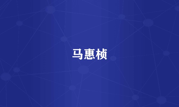 马惠桢