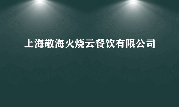 上海敬海火烧云餐饮有限公司