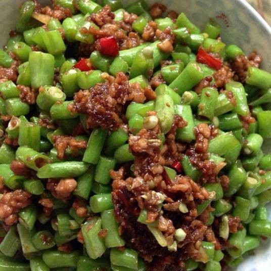 肉沫炒豆角