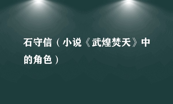 石守信（小说《武煌焚天》中的角色）