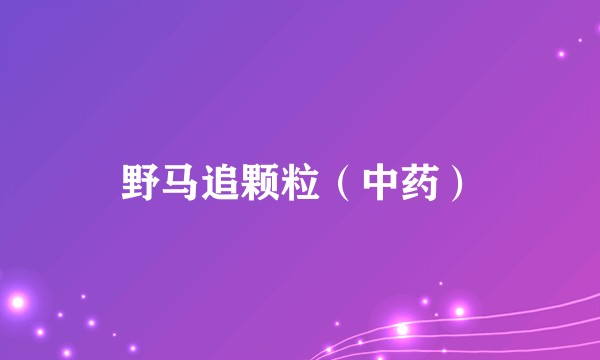 野马追颗粒（中药）