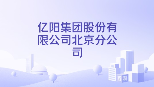 亿阳集团股份有限公司北京分公司