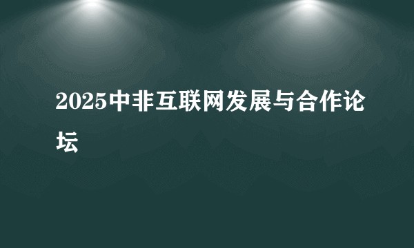 2025中非互联网发展与合作论坛