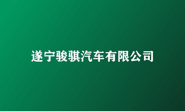 遂宁骏骐汽车有限公司