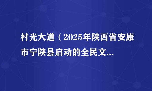 村光大道（2025年陕西省安康市宁陕县启动的全民文旅品牌活动）