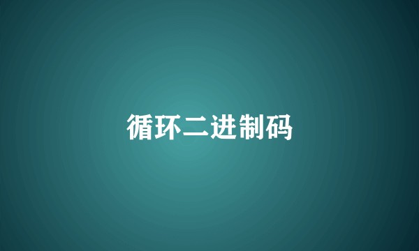 循环二进制码