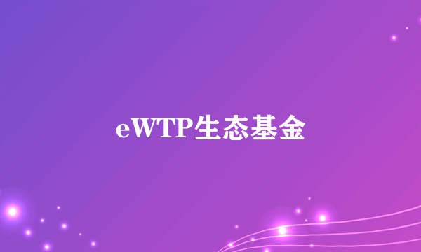 eWTP生态基金