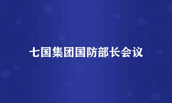 七国集团国防部长会议