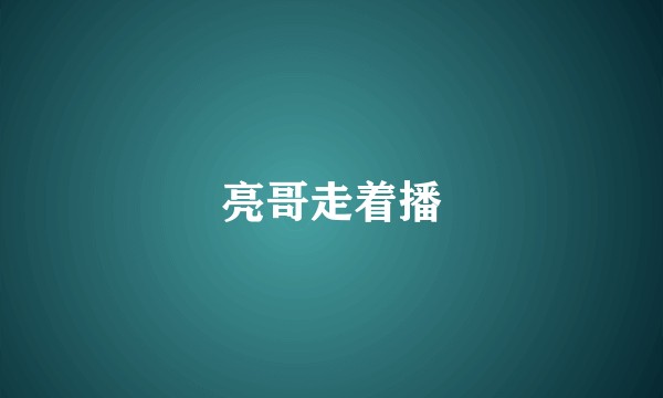 亮哥走着播