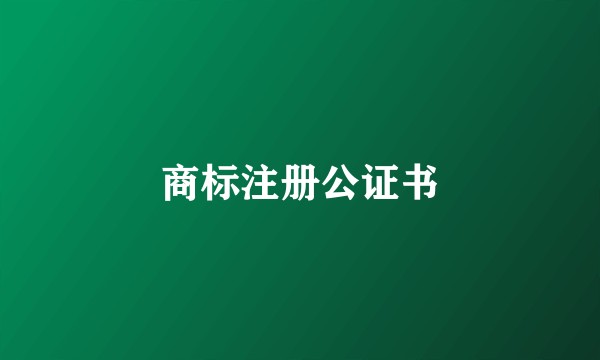 商标注册公证书