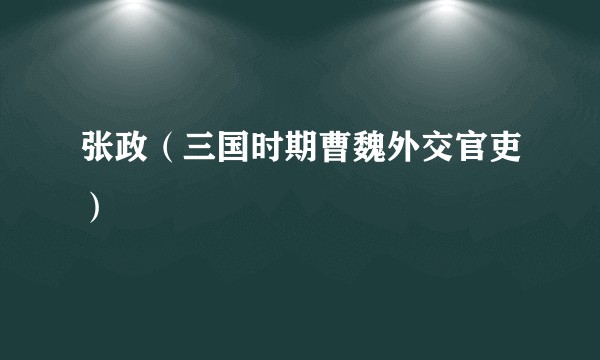 张政（三国时期曹魏外交官吏）