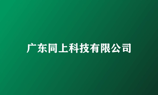 广东同上科技有限公司