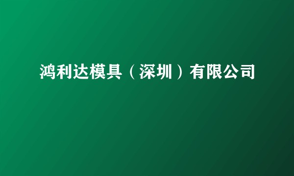 鸿利达模具（深圳）有限公司