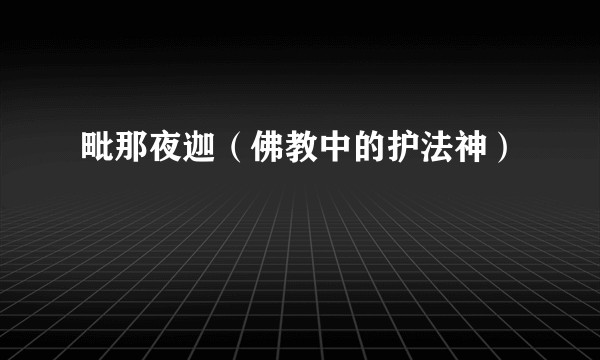 毗那夜迦（佛教中的护法神）