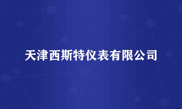 天津西斯特仪表有限公司